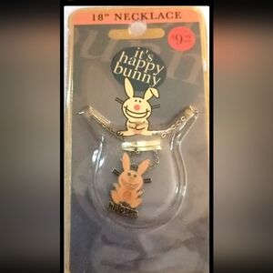 Vintage Happy Bunny "Hi, Loser" 18" Necklace 2005 NOS New MOC Read!